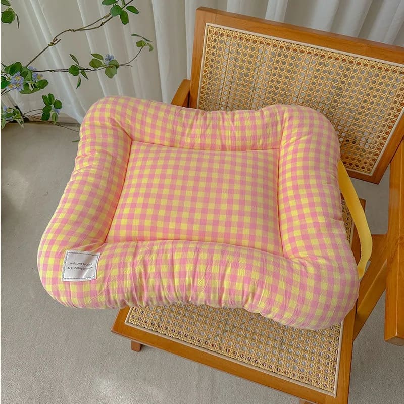 Cama para Animais de Estimação Fresca e Confortável para Cães e Gatos, Almofada Macia Universal para Todas as Estações, Ninho...