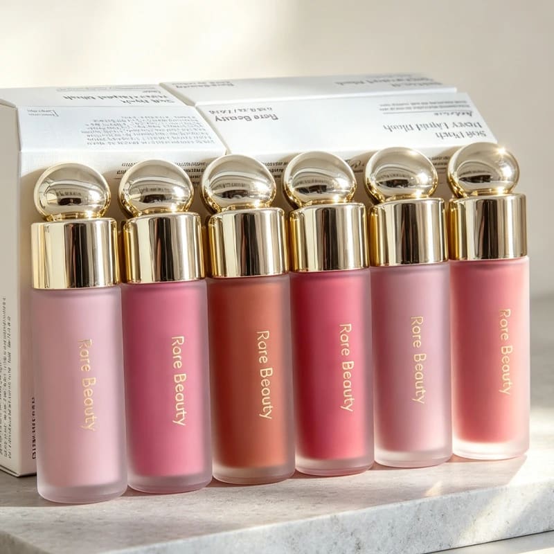 Rare Beauty Blush Líquido Leve e Suave, Contorno Líquido Bronze, Misturável, Longa Duração, Maquiagem Natural 3D para o Rosto