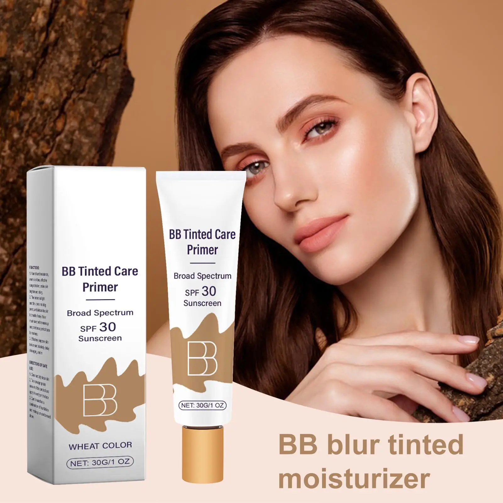 2026 BB Cream Base de Maquiagem Uniformizadora de Tom de Pele com Protetor Solar e Hidratante para o Rosto