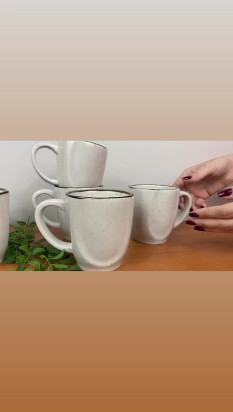 Jogo 6 Canecas Café Chá Ryo Maresia 260ml Oxford Porcelanas