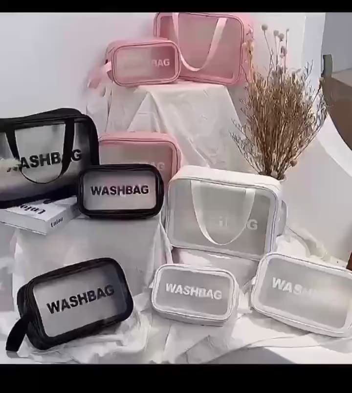 Kit 3 Necessaire Impermeável Washbag Bolsa Organizadora