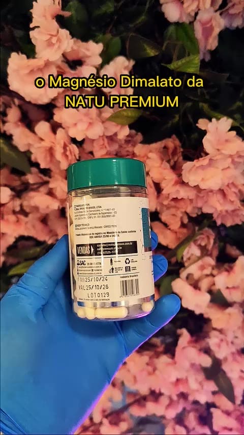 Magnésio Dimalato 600mg 120 Cápsulas Alta Concentração Original Uso Diário Premium