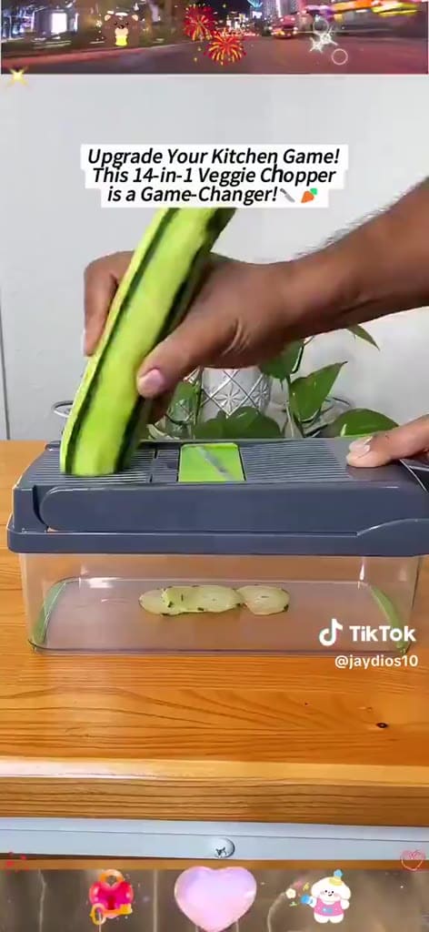 Fatiador Profissional Multifuncional De Aço Inoxidável 16 Em 1 Para Vegetais/Frutas/Legumes