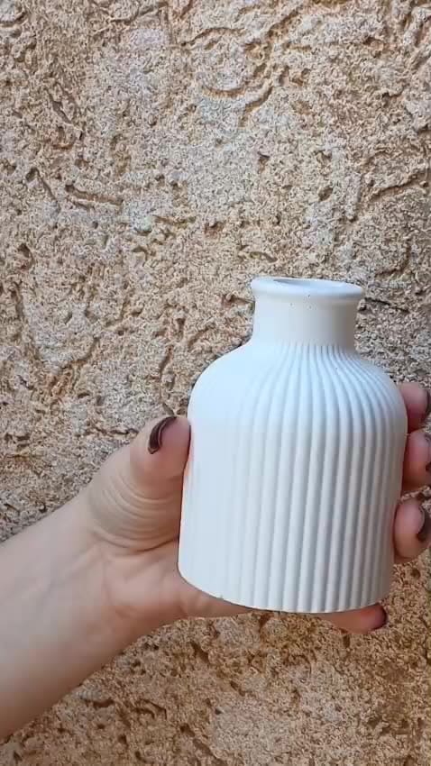 Kit Vasos Decorativo Com Bandeja De Gesso Vasinhos Decoração Ambiente