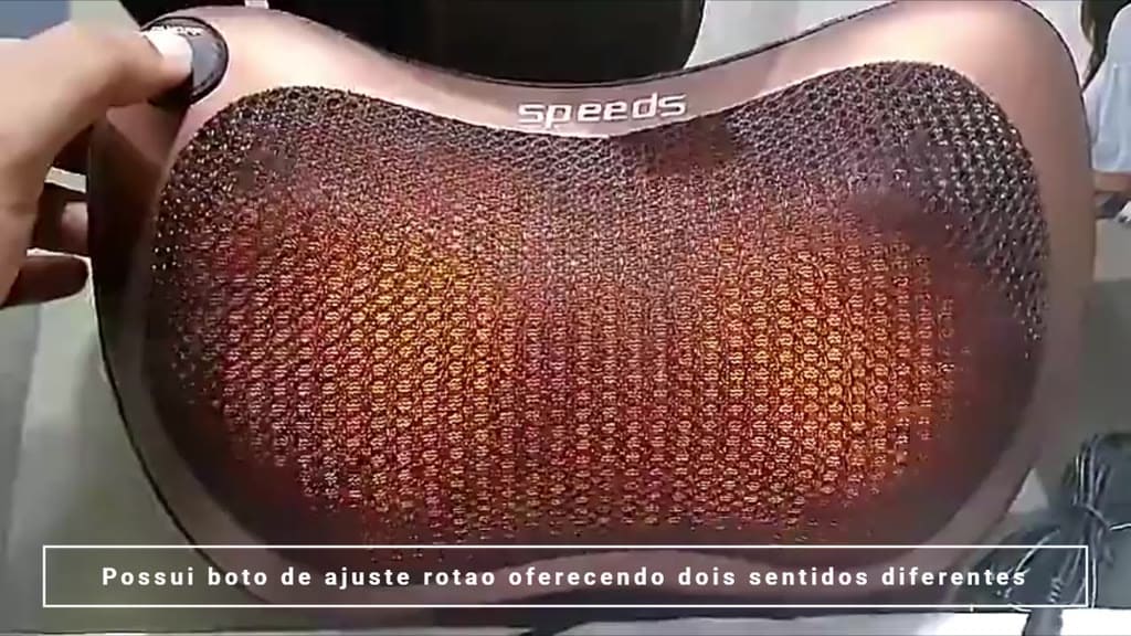 Almofada massageadora pescoço, lombar e pés com bolas de shiatsu