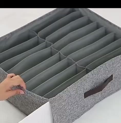 Organizador de Gavetas/Calça/Roupa com 14 Divisórias/16 Divisórias — Ideal para Jeans e Roupas Dobráveis OG-40-ND