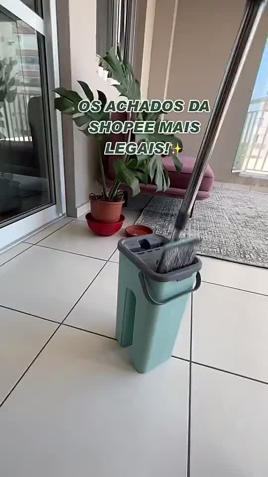 Mop Limpeza Profissional Mop Flat Rodo de Limpeza Esfregão Limpeza Mobi Com 2 Refis