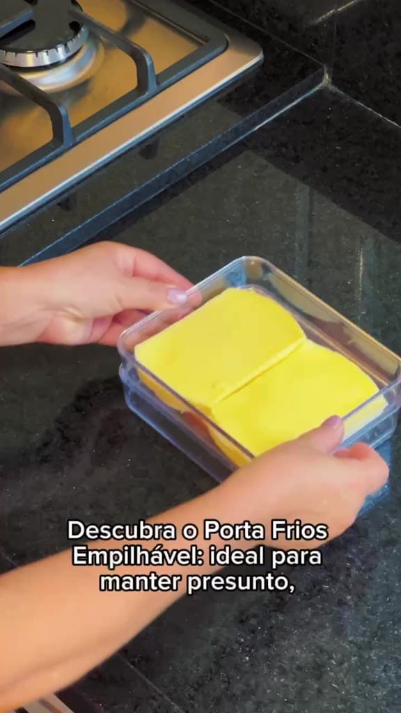 Porta Frios Acrílico com Tampa – Hermético e Empilhável
