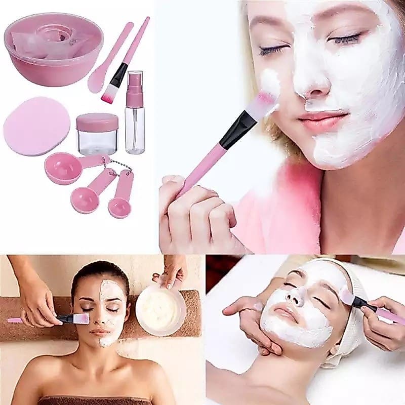 Kit 9pcs Para Aplicação de Máscara Árgila +Bacia + Espátula e Pincel