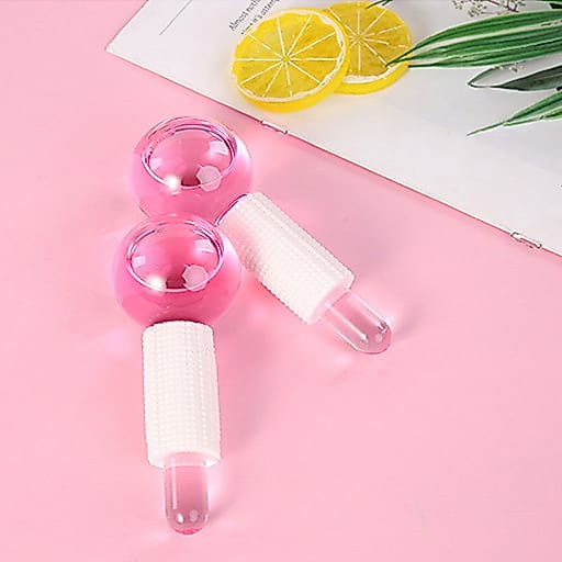 KIT 2 Globos Faciais Para Massagem Esfera 2 Peças Cromoterapia Cristal Anti Aging Profissional Estética Crystal Ball