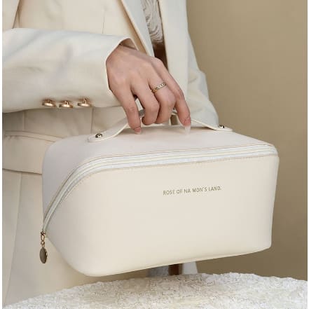 Necessaire Bolsa De Maquiagem Em Couro Armazenamento De Cosméticos Saco De Viagem Organizador De Bagagem De Beleza yobel