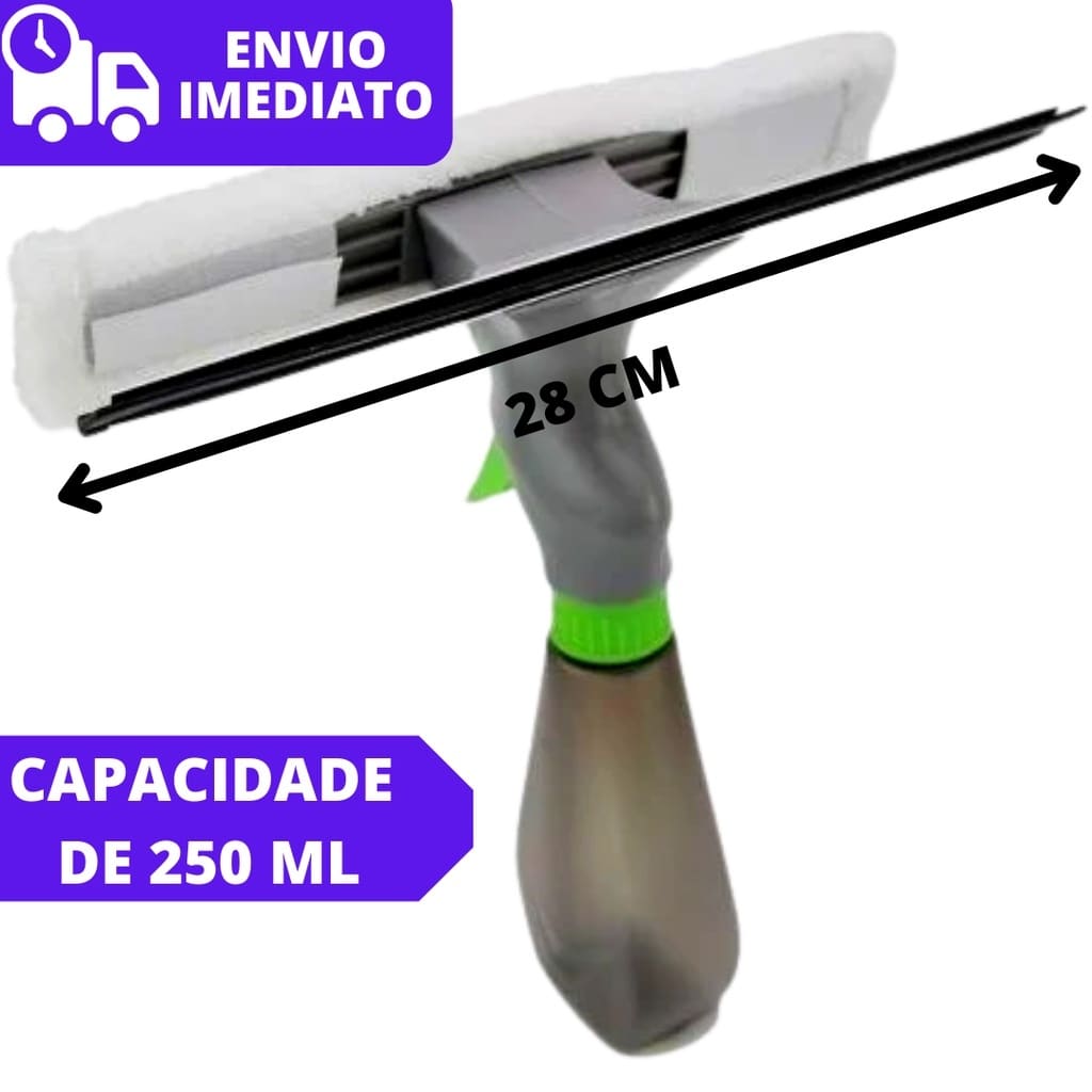 Rodo Spray Limpa E Seca Vidros 3 Em 1 250ml Multiuso MOP Limpador Microfibra