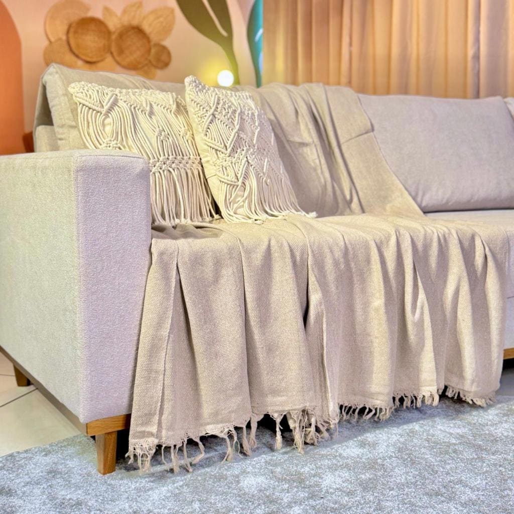 Manta para Sofá Decorativa | Macia e Elegante em Algodão