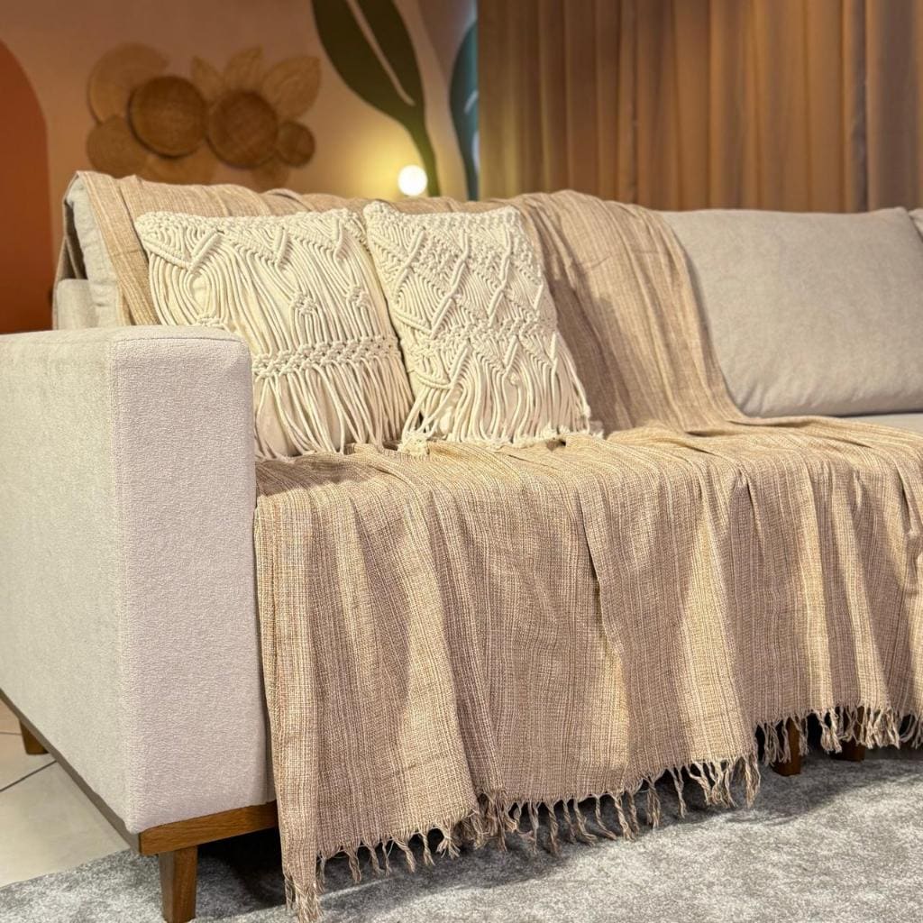 Manta para Sofá Decorativa | Macia e Elegante em Algodão