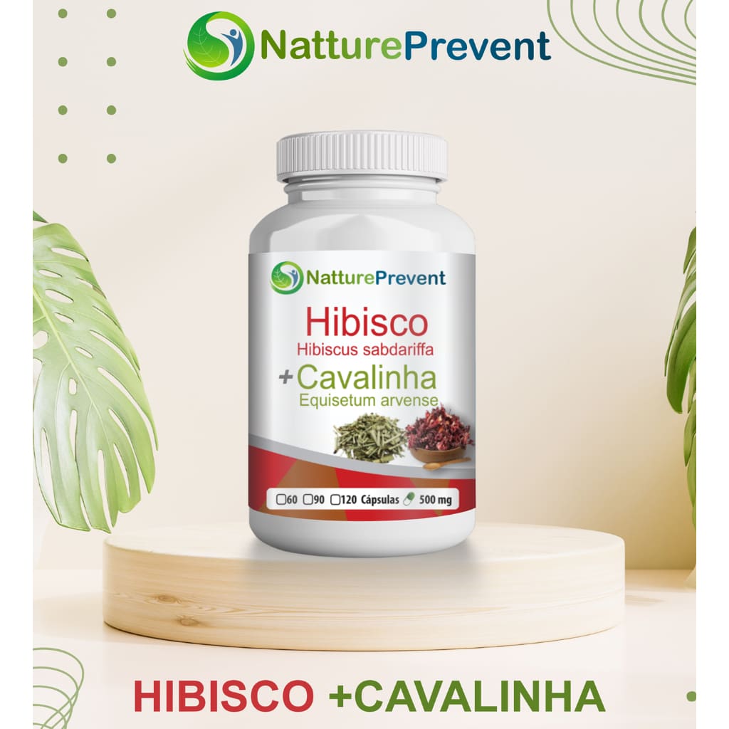 HibisCaps 500 mg 60 / 90 / 120 Cápsulas - Suplemento Alimentar Natural natuverdemax