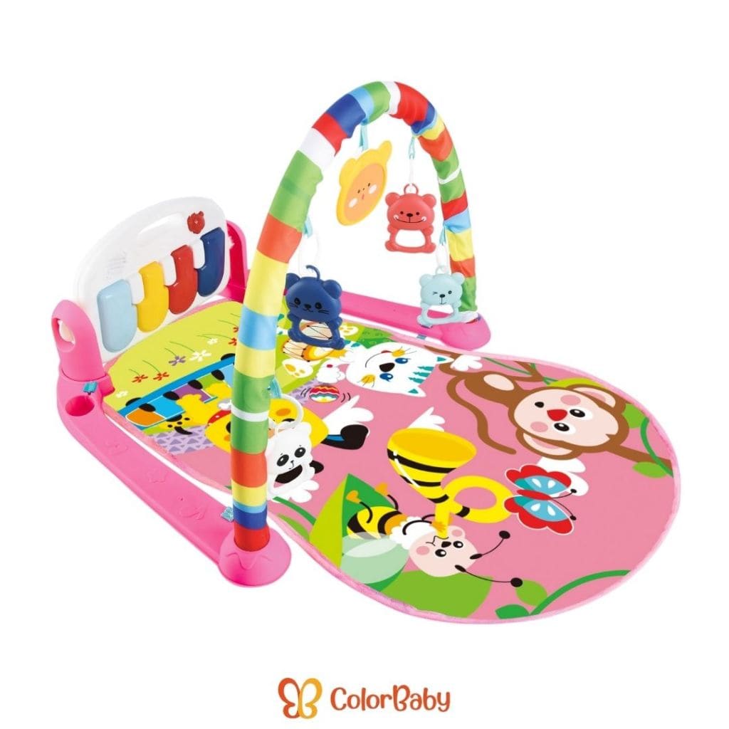 Tapete de Atividades para Bebê ColorBaby | Musical com Piano Interativo, Móbiles e Brinquedos