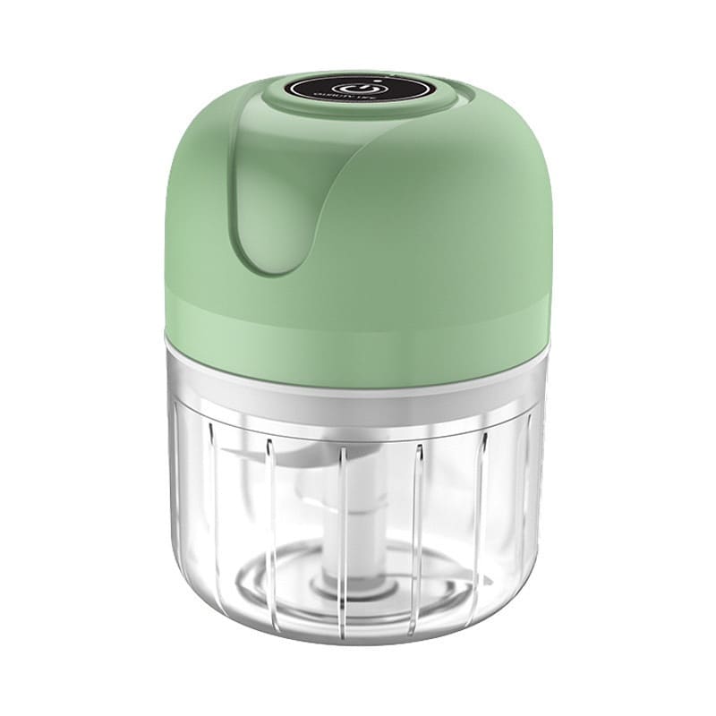 Mini Processador Elétrico de Alimentos Portátil com 3 lâminas de aço inox USB 250 ml Bivolt