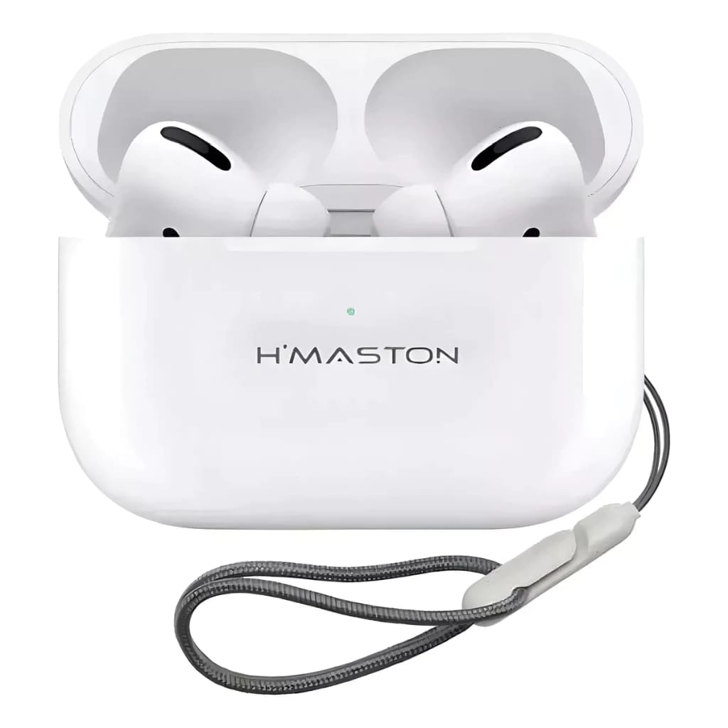 Fone de Ouvido Bluetooth Sem Fio Hmaston RS21 Potente Corrida Cor Branco Foninho Luz Verde Portátil