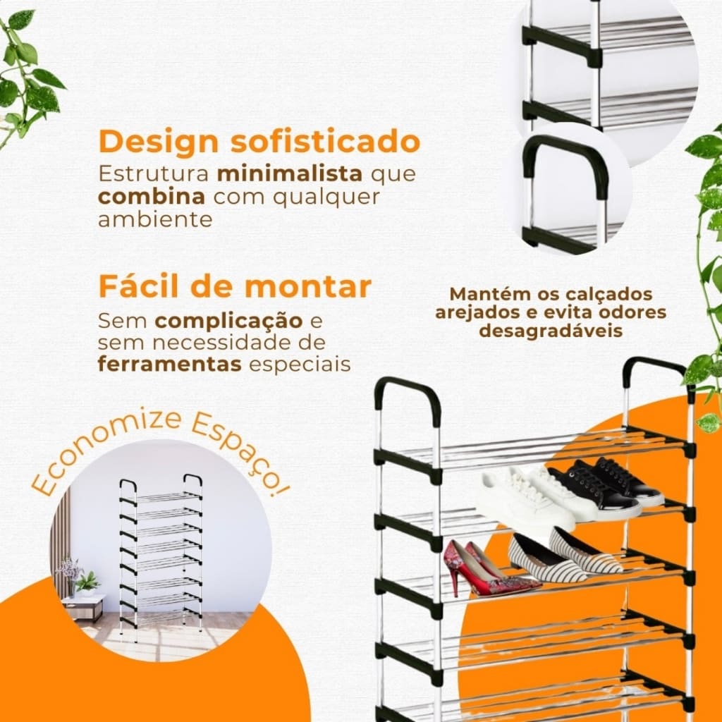 Sapateira Multiuso Desmontável – De 3 a 9 Andares