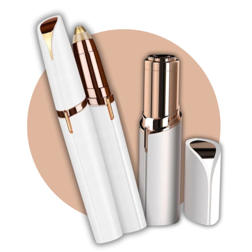 Caneta Depiladora Sobrancelha + Depilador de Rosto Buço Facial Indolor Batom Portátil