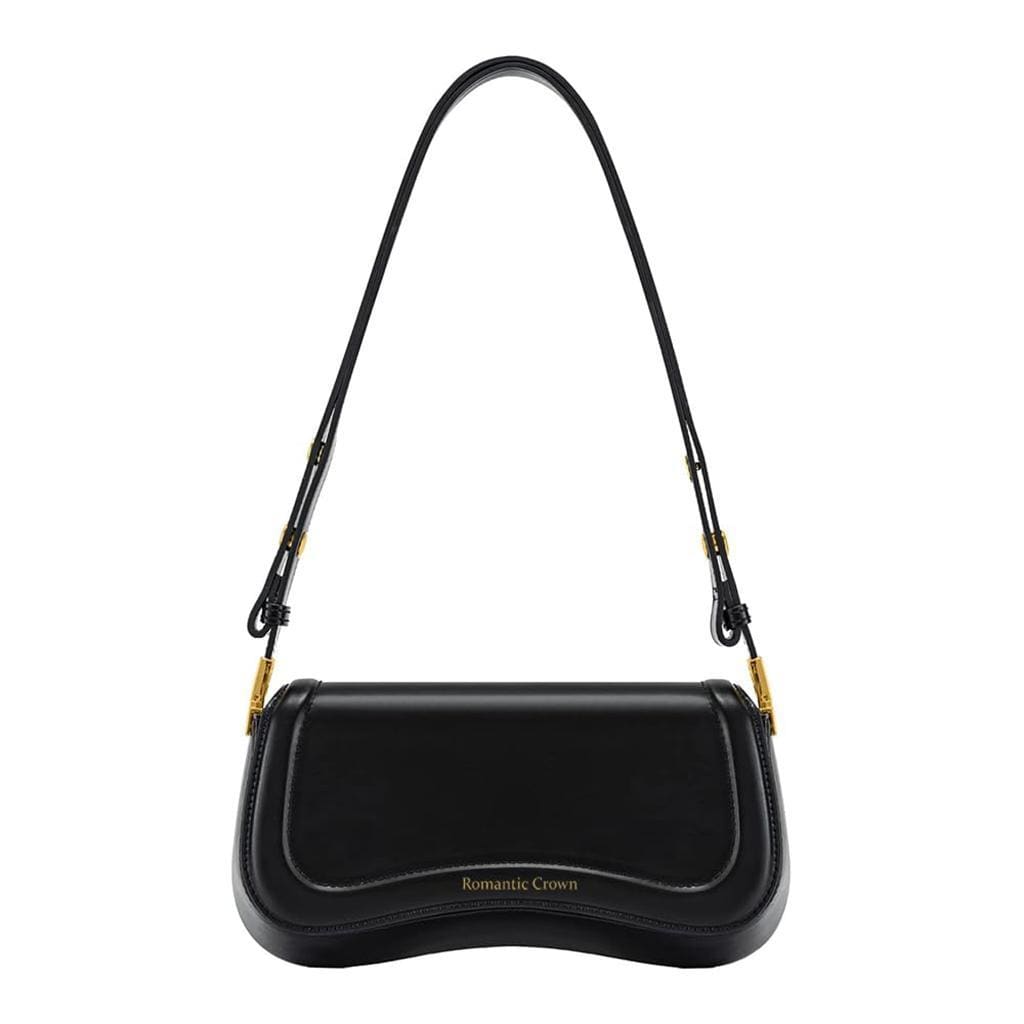 Bolsa de Ombra Feminina com Alça Ajustável, Bolsa Feminina Elegante com Couro Sintetico Preto, Presente