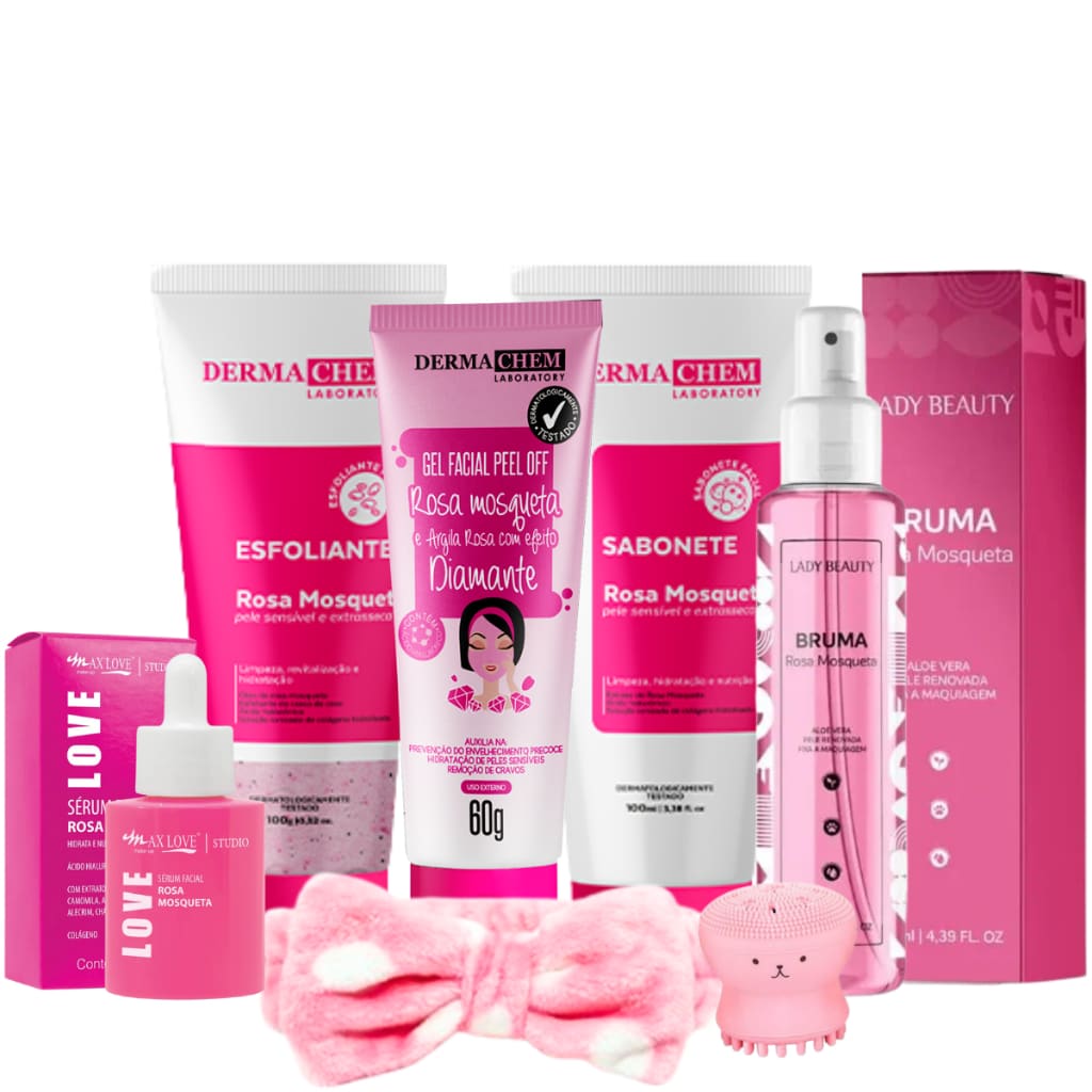 Kit Skin care Rosa Mosqueta Limpeza de Pele Completo