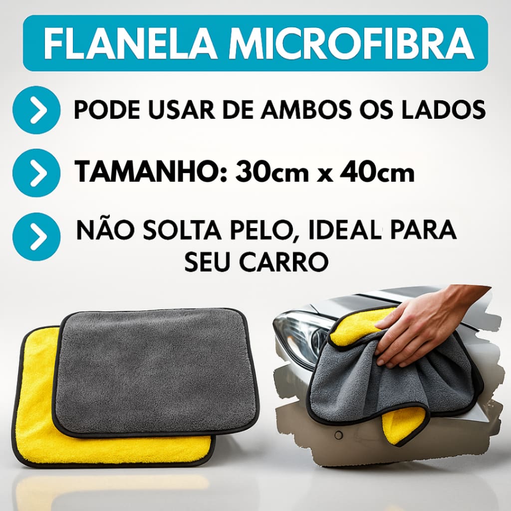 Kit 10 Peças Lavagem Automotiva Esponja + Escova de Pneu + Flanela + Aplicador de Cera + Luva Microfibra + Kit Pincel