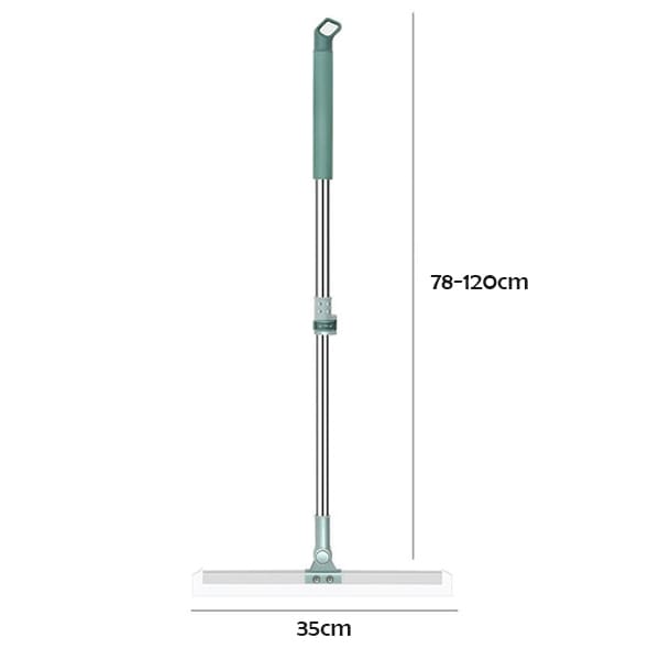 Super Rodo 2 em 1 vassoura magica, 78-150cm Escalável rodo de silicone mágico Cabo Longo Ajustável