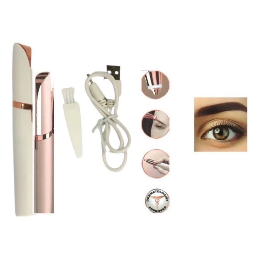 KIT Depiladora Caneta Aparadora De Sobrancelha e Rosto - Portátil/Elétrico Recarregável