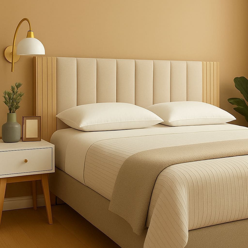 Kit Completo Cabeceira Premium Modular+Painel Ripado MDF Cama Casal King Queen Solteiro Envio Full