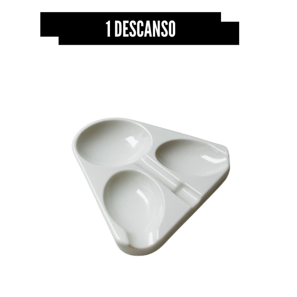 Suporte Apoio Talheres Branco 3 Divisórias