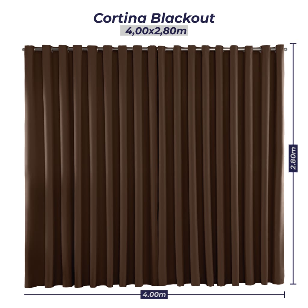 Cortina Blackout premium de 6,00x2,80 Diversas Cores e Tamanhos Tecido de 2 a 6 metros de largura