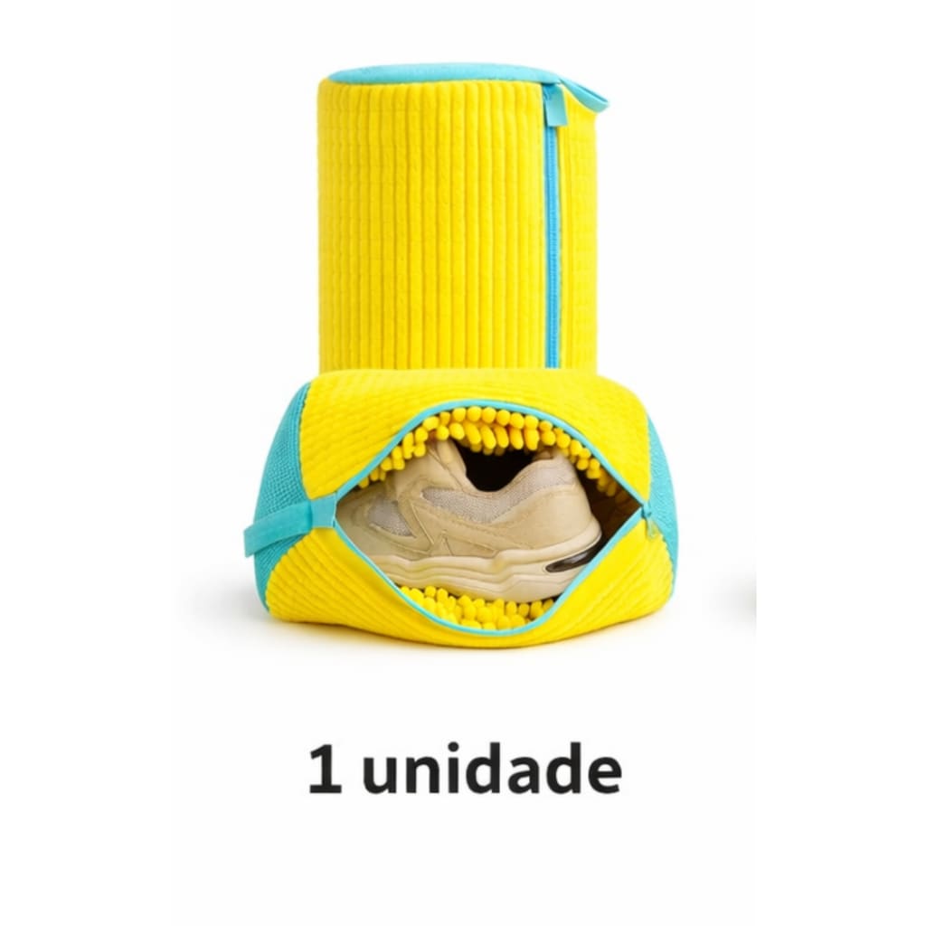 Saco Protetor para Lavar Tênis na Máquina com Zíper – Bolsa de Lavagem Reutilizável para Calçados