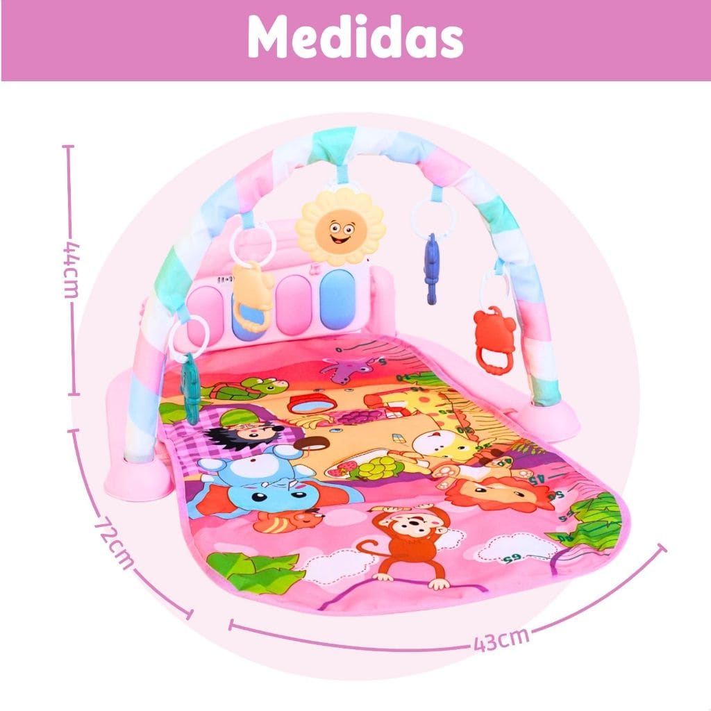 Tapete de Atividades Musical com Piano Interativo Ginásio com Som e Luzes