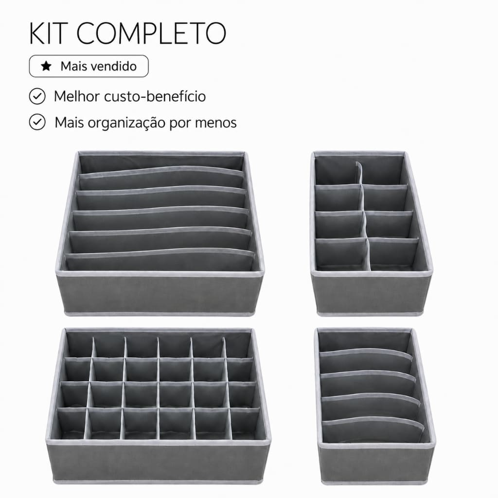 Colmeia Organizadora Premium para Gavetas e Guarda-Roupa
