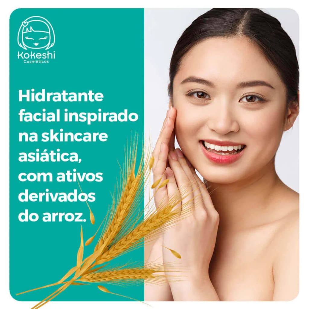 Super Kit 2 Creme Facial Pele de Porcelana Kokeshi Milagre do arroz 30g