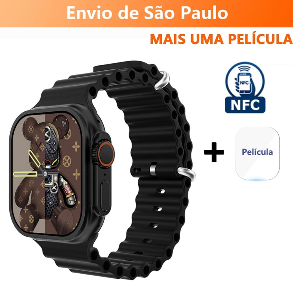2026 Novo T800 Ultra Série 8 Relógio Ultra Smart Watch Esportivo Sem Fio À Prova D'água NFC