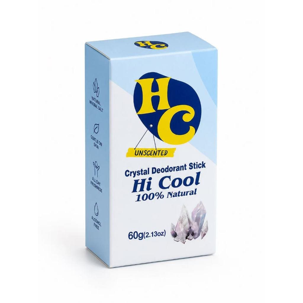 BGM-Desodorante Natural Pedra Cristal De Sal 60g Unisex Hi Cool,Anti Odor / Mau Odor / Sem Alumínio