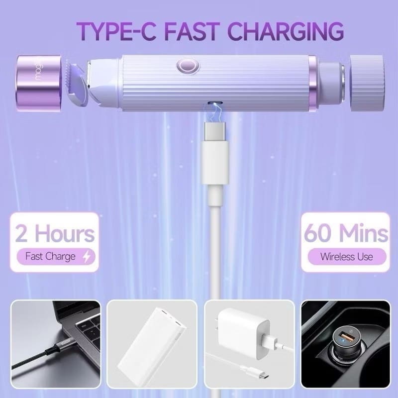 Depilador elétrico com navalha dupla cuidado e delicadeza com sua pele Recarregável com Tecnologia avançada Indolor