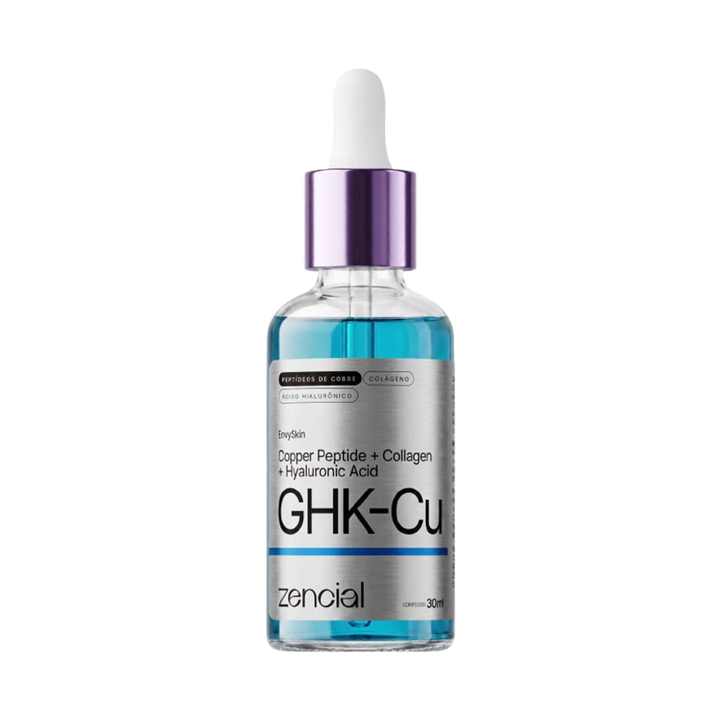Sérum Peptídeo de Cobre GHK-Cu Reduz Rugas Linhas Finas Firmeza e Hidratação Facial Zencial