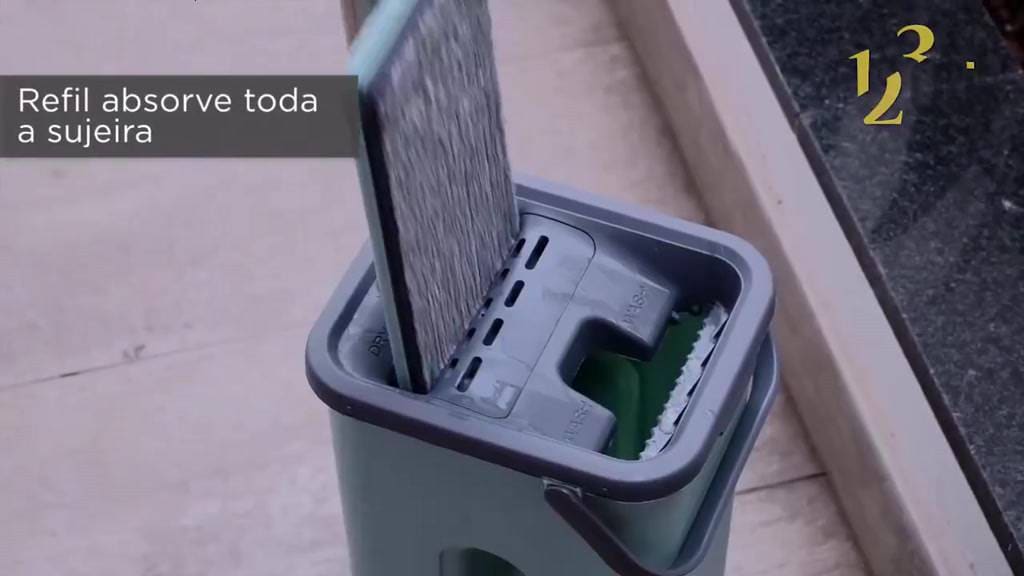 Mop Lava E Seca Flat Multiuso Vertical Balde Esfregão Rodo PROMOÇÃO