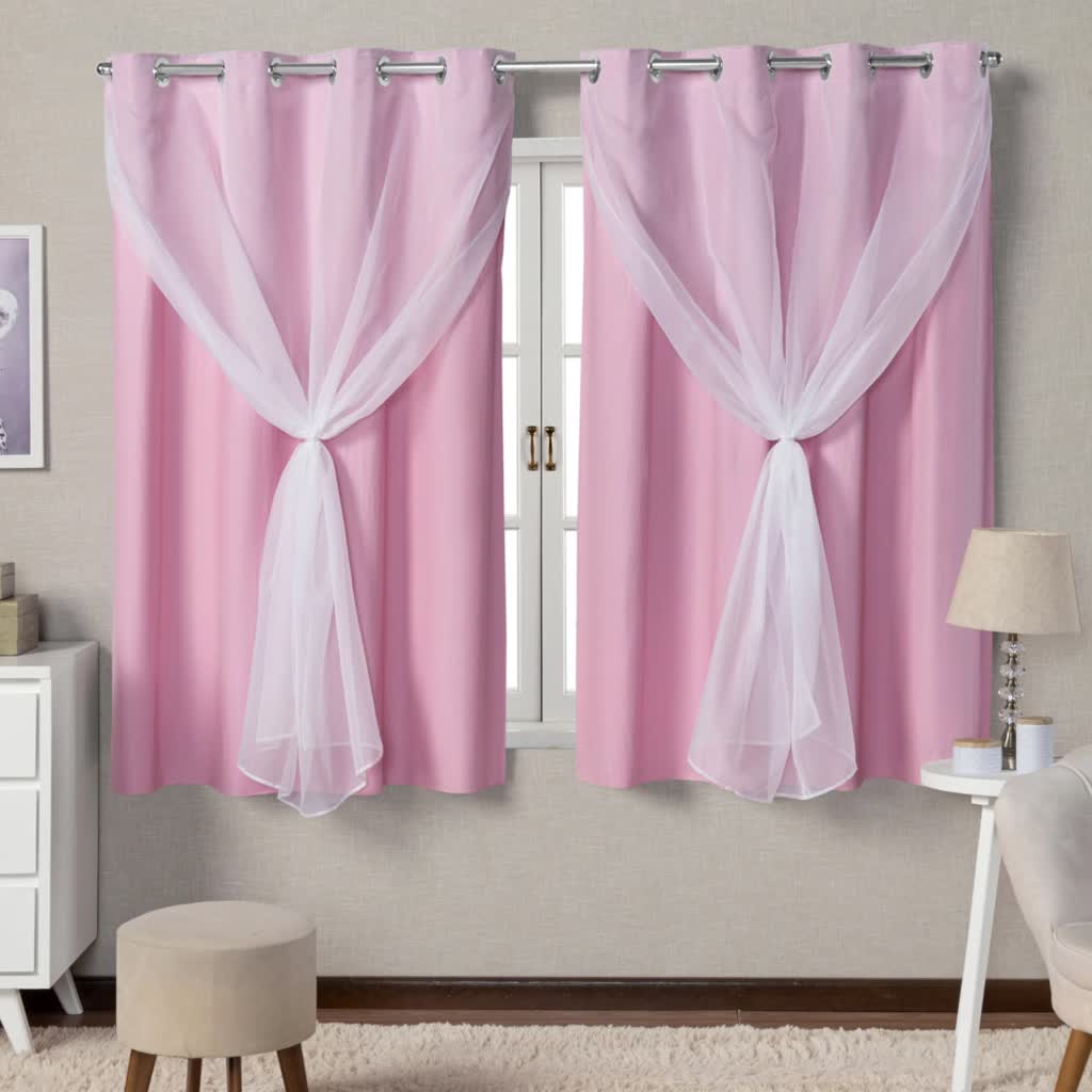 Cortina de Voal Blackout 100% Corta Luz 2,20m x1,30m Cores Variadas