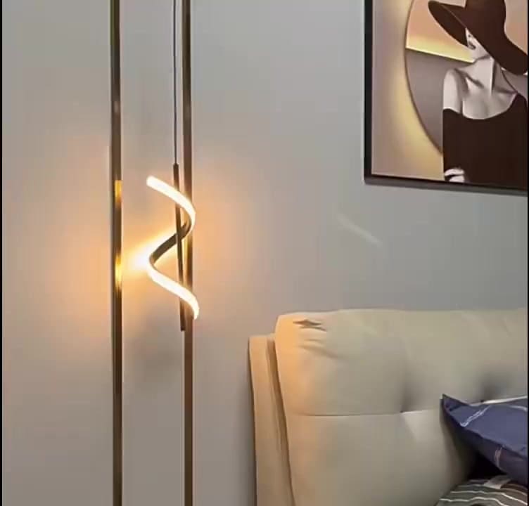 Lustre Pendente LED Minimalista Moderno, 3 Cores em 1 Luz, Decoração Dourada para Sala Quarto e Cozinha