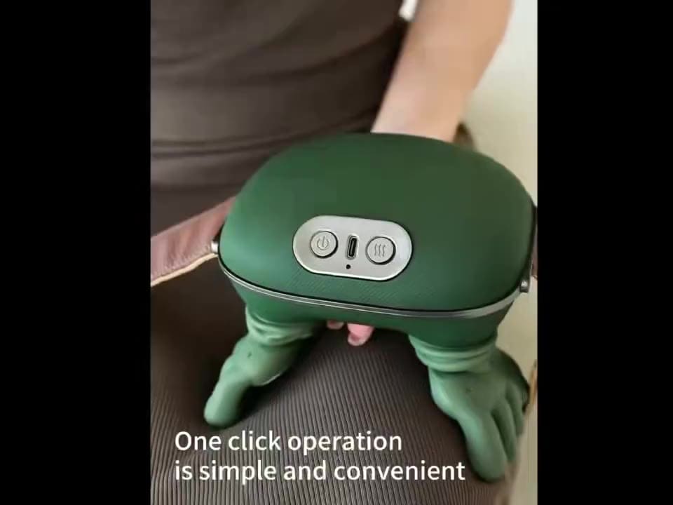 Massegeador de Pescoço 8 Pontos Aquecimento Relaxamento Tensão Ombro Mãos Massagem Alívio