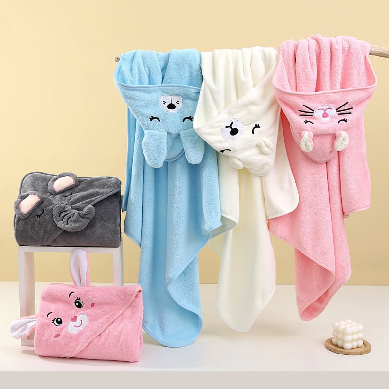 Toalha de Banho Infantil com Capuz Macio 82x82cm