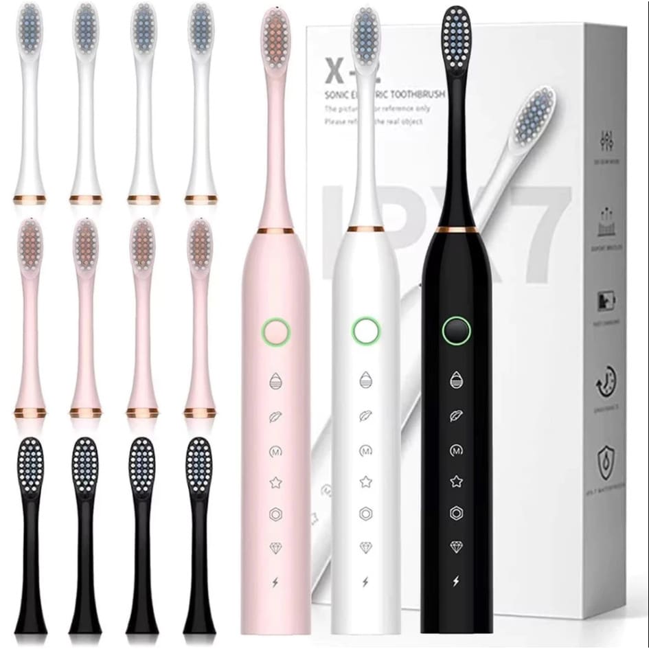 Escova de dentes elétrica recarregável IPX7 Com Cabeça Substituivel inteligente