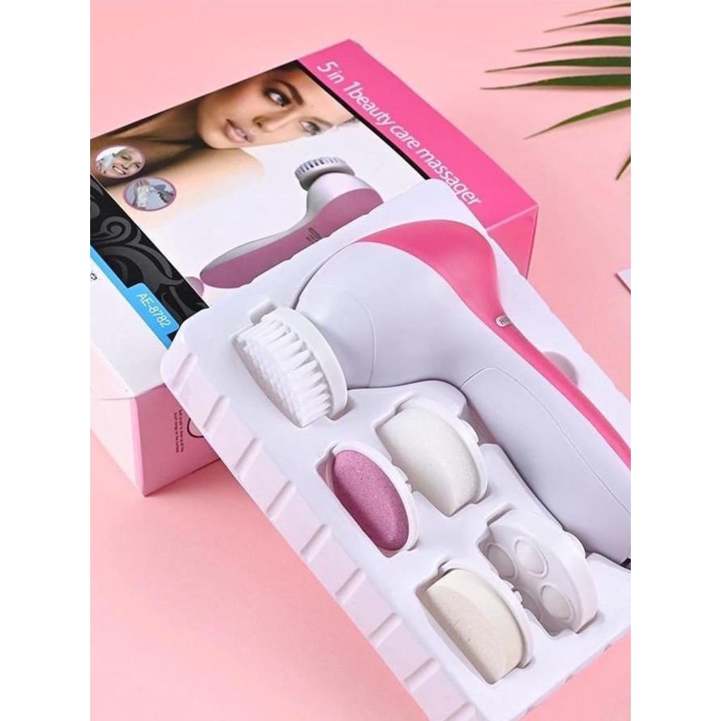 Escova Facial Elétrica Esfoliante limpeza Massageadora 5 em 1 Portátil
