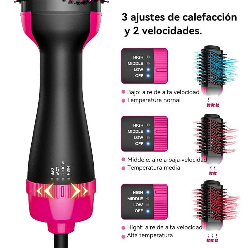 Escova Secadora 110V ou 220V 3em1, Escova Ar Quente Seca Alisa
