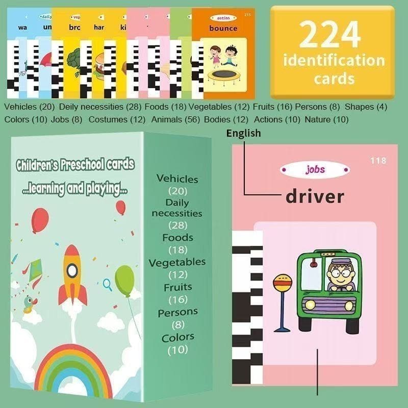 Pronúncia Máquina Cartões Aprendizagem Oral Educacional [Português de Portugal e Inglês]
