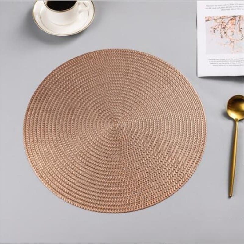 Jogo americano Kit 4 ou 8 Peças Mesa Jantar Dourado Prata Rose 38cm